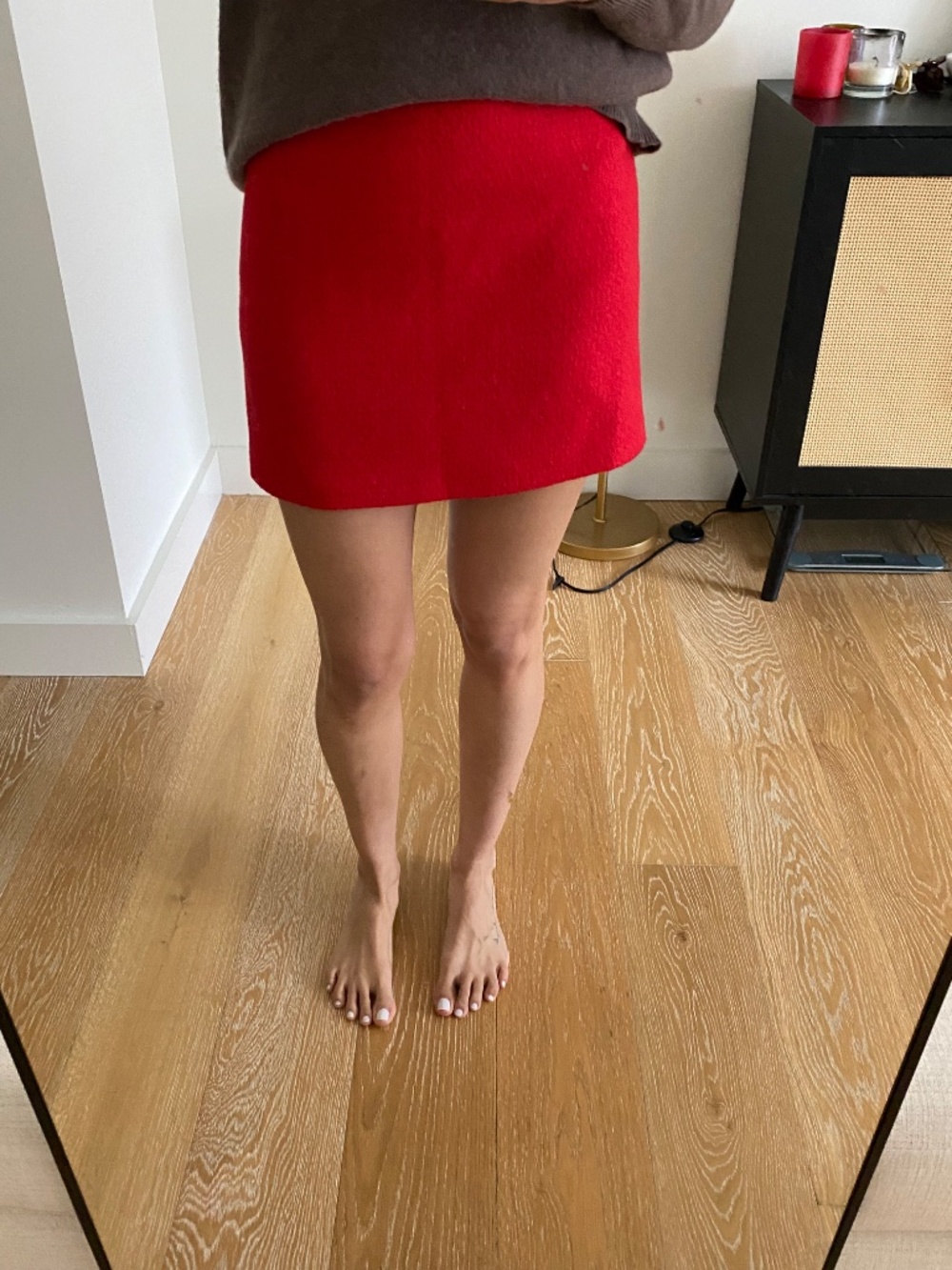 Red Textured Zara Skirt- BNWT- Size XS - Picture 7 of 11